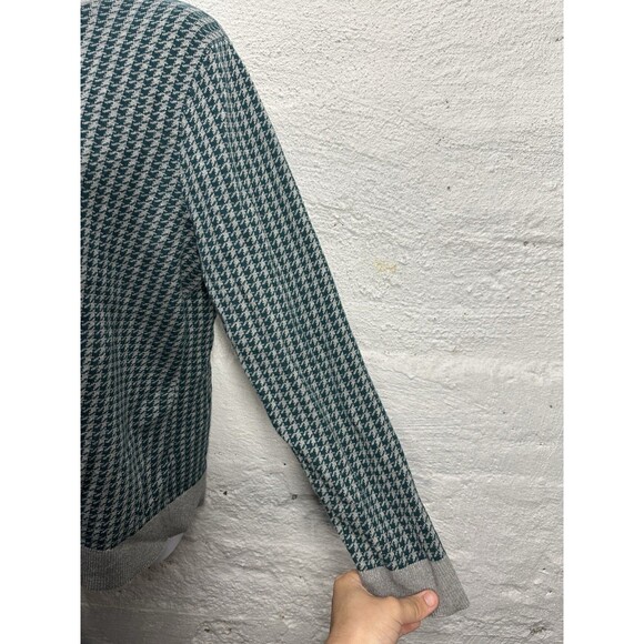 Christopher & Banks Houndstooth Preppy Sweater Cardigan Fall/ Christmas - Picture 4 of 8